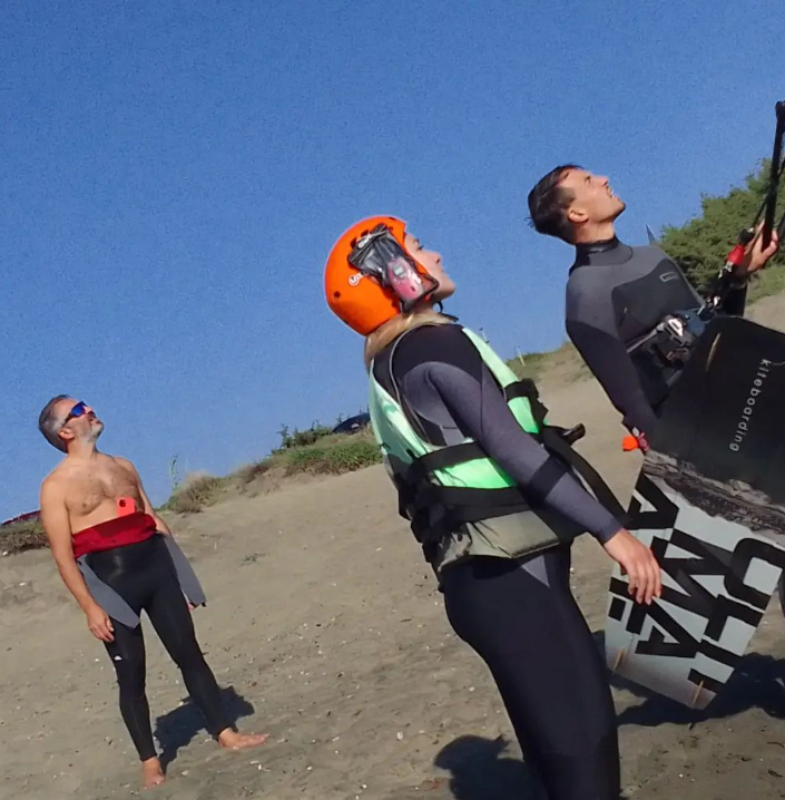 Foto di lezione di kitesurf a latina
