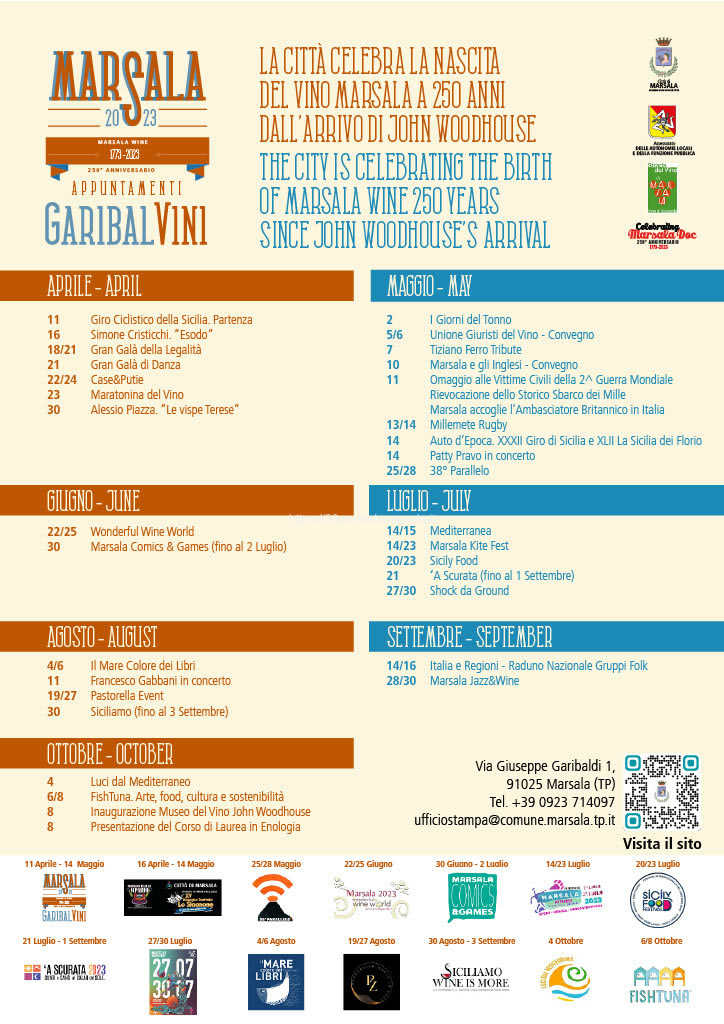 Foto del bando degli eventi del comune di marsala