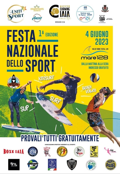 locandina festa nazionale dello sport brindisi